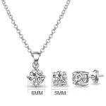 Silver Plated Friendship Set with Zircondia Crystals