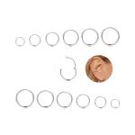 12 Pcs Surgical Steel Nose Rings & Hoops