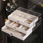 Charming Acrylic Jewelry Box with 3 Drawers