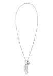 Feather Crystal Elli Necklace in Sterling Silver