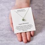 August Birthstone Necklace with Zircondia® Crystals