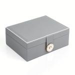 3-Layer Faux Leather Jewelry Box Organizer