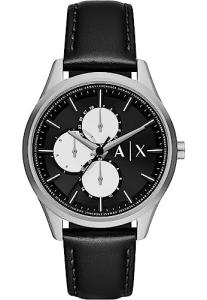 Armani Exchange Men's Leather Strap Analog Watch
