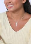 Feather Crystal Elli Necklace in Sterling Silver