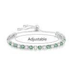 S925 Silver Adjustable Crystal Tennis Bracelet
