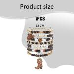 7-Piece Cowgirl Beaded Bracelet Set for Women