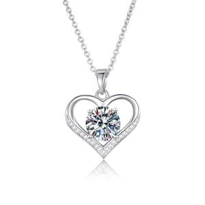 Diorra Silver Heart Pendant Necklace for Women