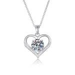 Diorra Silver Heart Pendant Necklace for Women