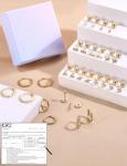 Gold Hoop and Stud Earring Set for Women