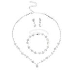 Sterling Silver 925 Bridal Jewelry Set for Women