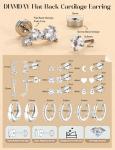 11 Pairs Silver Helix Piercing Jewelry Set