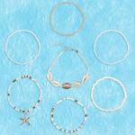 Mikovivi 7pcs Summer Beach Bracelets Set