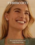 Chriscoco 5 Pairs Sterling Silver Stud Earrings Set