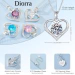 Diorra Silver Heart Pendant Necklace for Women