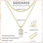 14K Gold Plated Zirconia Pendant Choker Necklace