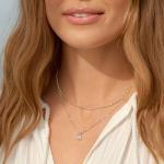 14K Gold Plated Zirconia Pendant Choker Necklace