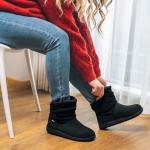 Warm Chenille Knit Bootie Slippers for Women