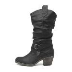 Rocket Dog Black Mid-Calf Western Boots for Women