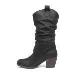 Rocket Dog Black Mid-Calf Western Boots for Women