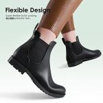Black Waterproof Ankle Wellies for Women Size 6