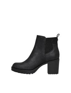 ONLY Women's Black Heeled Bootie, Size 4 UK