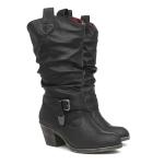 Rocket Dog Black Mid-Calf Western Boots for Women