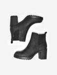 ONLY Women's Black Heeled Bootie, Size 4 UK