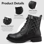 Women’s Waterproof Black Combat Ankle Boots
