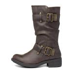 Rocket Dog Brown Faux Leather Biker Boots