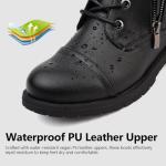Women’s Waterproof Black Combat Ankle Boots