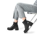 DREAM PAIRS Women's Black Chelsea Ankle Boots