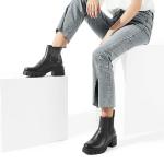 DREAM PAIRS Women's Black Chelsea Ankle Boots