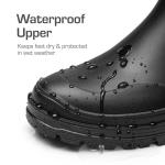 DREAM PAIRS Women's Chelsea Rain Boots - Black