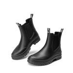 DREAM PAIRS Women's Chelsea Rain Boots - Black