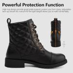 Women’s Waterproof Black Combat Ankle Boots