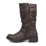 Rocket Dog Brown Faux Leather Biker Boots