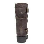 Rocket Dog Brown Faux Leather Biker Boots