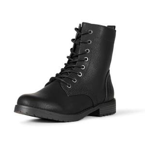 Amazon Essentials Black Lace-Up Combat Boots for Women