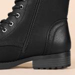 Amazon Essentials Black Lace-Up Combat Boots for Women