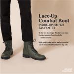Amazon Essentials Black Lace-Up Combat Boots for Women