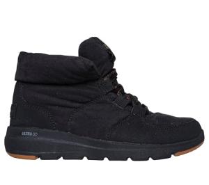 Skechers Women's Black Glacial Ultra Ankle Boots
