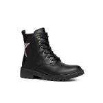 Geox J Casey Black and Pink Ankle Boots