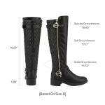 Women's Knee High Riding Boots - Black Size 10