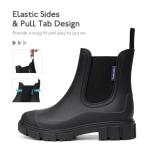Women's Waterproof Ankle Wellington Boots - Black