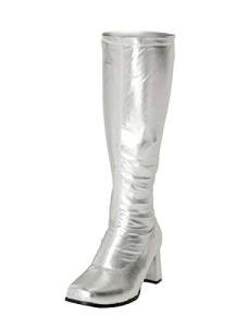 Retro 1960s Style Silver Go Go Party Shoes