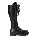 DREAM PAIRS Black Thigh High Combat Boots