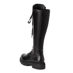DREAM PAIRS Black Thigh High Combat Boots