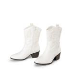 Cute Embroidered Mid Calf Cowboy Boots for Women