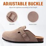 Zandrix Women's Suede Clog Sandals with Buckle