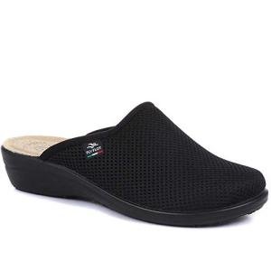 Fly Flot Wide-Fit Black Anatomic Clogs Size 6